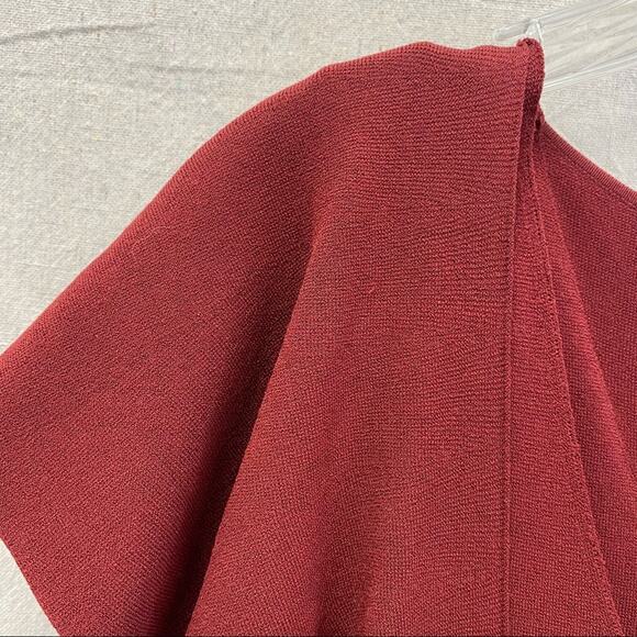 Diane von Furstenberg Ruffle Front Bodycon Dress‎ in Bordeaux size Petite - Picture 7 of 14